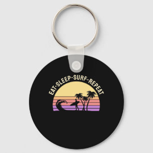 Eat Sleep Surf Repeat Keychain