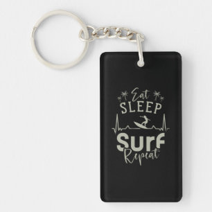 Eat Sleep Surf Repeat Keychain