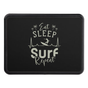 Eat Sleep Surf Repeat Trailer Hitch Cover