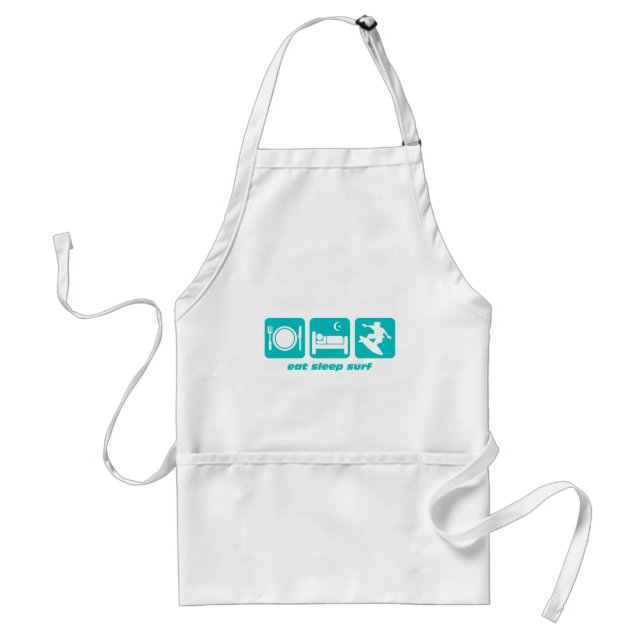Eat sleep surf standard apron (Front)