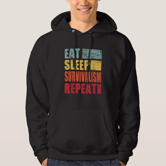 Eat Sleep Survivalsim Repeat Hoodie (Front)