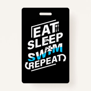 Eat Sleep Swim Badge