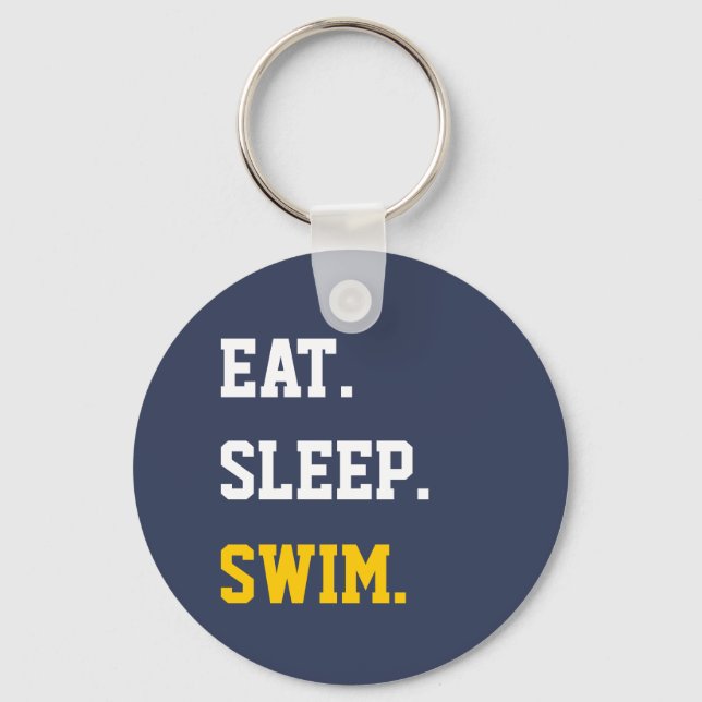 Eat Sleep Swim Keychain (Front)