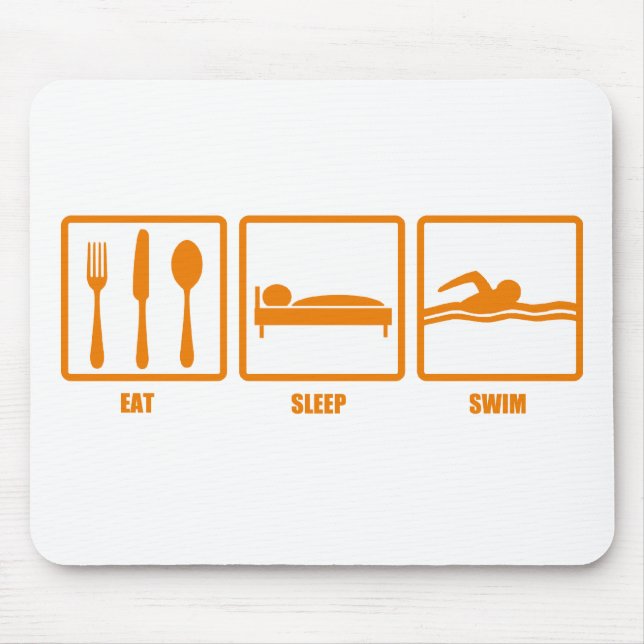 Eat Sleep Swim Mouse Pad (Front)