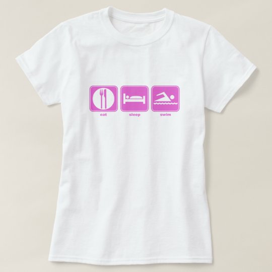 eat sleep swim pink T-Shirt