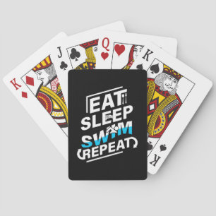 Eat Sleep Swim Playing Cards