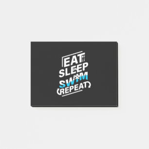 Eat Sleep Swim Post-it Notes