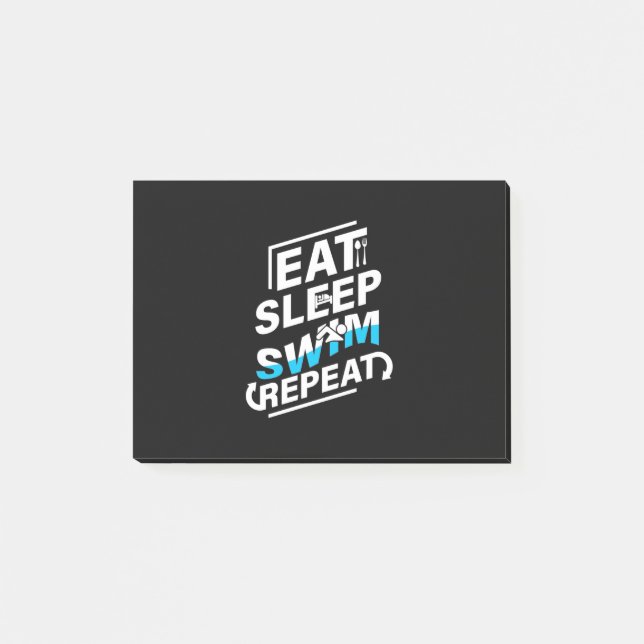 Eat Sleep Swim Post-it Notes (Front)