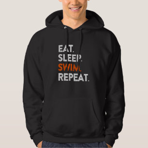 Eat Sleep Swim Repea Cool Sport Player Hoodie