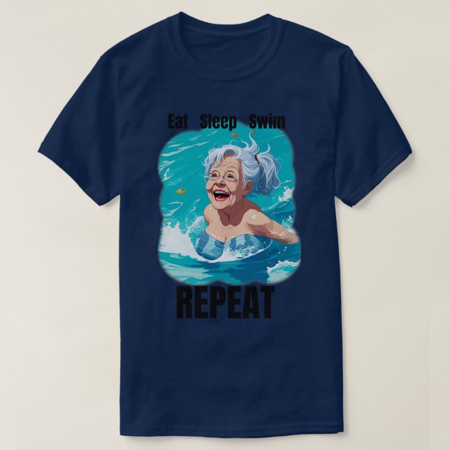 Eat sleep swim repeat T-Shirt (Design Front)