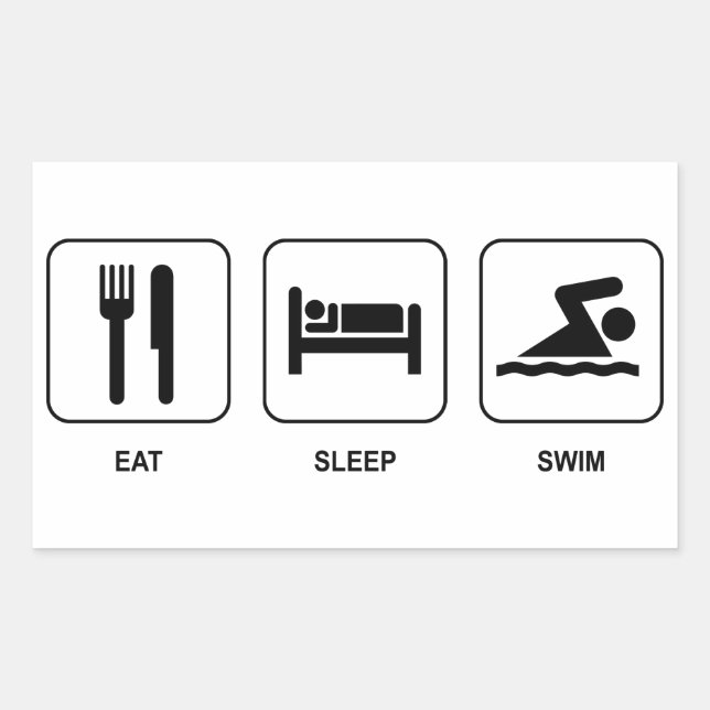 Eat Sleep Swim Sticker (Front)