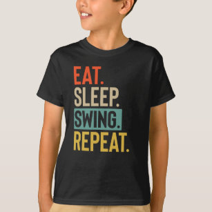 Eat Sleep swing Repeat retro vintage colours T-Shirt