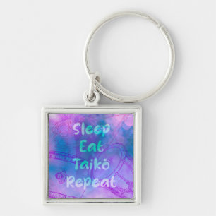 Eat sleep taiko repeat sleutelhanger keychain