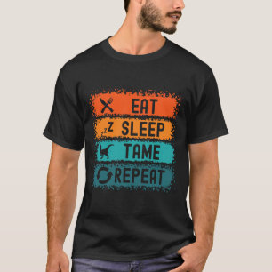 Eat Sleep Tame Repeat Gamer Dinosaur Trex Lover  T-Shirt