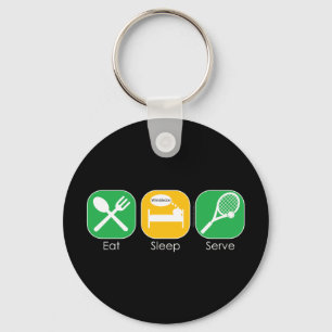 Eat Sleep Tennis Keychain