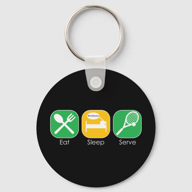 Eat Sleep Tennis Keychain (Front)