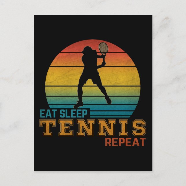 Eat Sleep Tennis Repeat Postcard (Front)