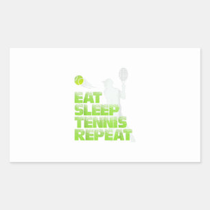 eat sleep tennis repeat sport gift sticker