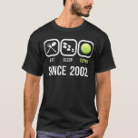 Eat Sleep Tennis Since 2002 16th Birthday Gif T-Shirt<br><div class="desc">Eat Sleep Tennis Since 2002 16th Birthday Gif</div>