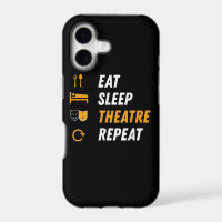 Eat Sleep Theatre Repeat - Funny Musical Graphic