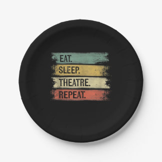 Eat Sleep Theatre Repeat Theatre Tech Gifts Actor Paper Plate