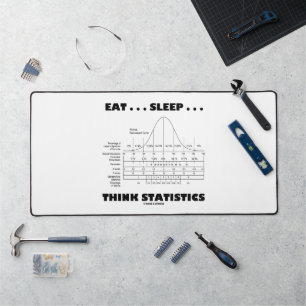 Eat ... Sleep ... Think Statistics Bell Curve Desk Mat