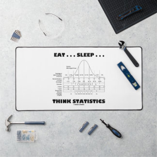 Eat ... Sleep ... Think Statistics Bell Curve Desk Mat
