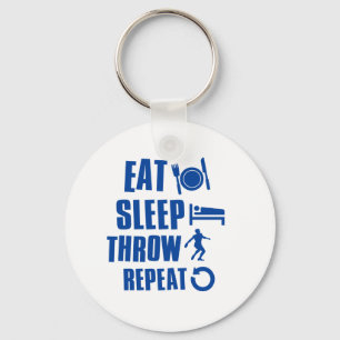 Eat sleep Throw Keychain