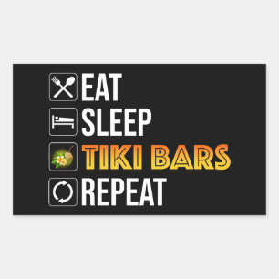 Eat. Sleep. Tiki Bars. Repeat Sticker