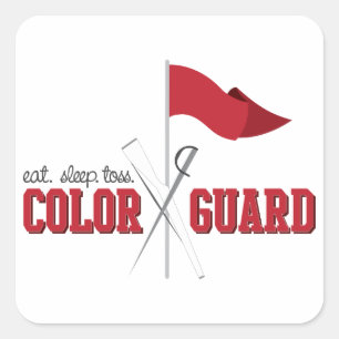 Eat Sleep Toss Square Sticker