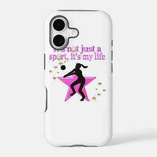 EAT, SLEEP, TRAIN, PINK VOLLEYBALL STAR DESIGN