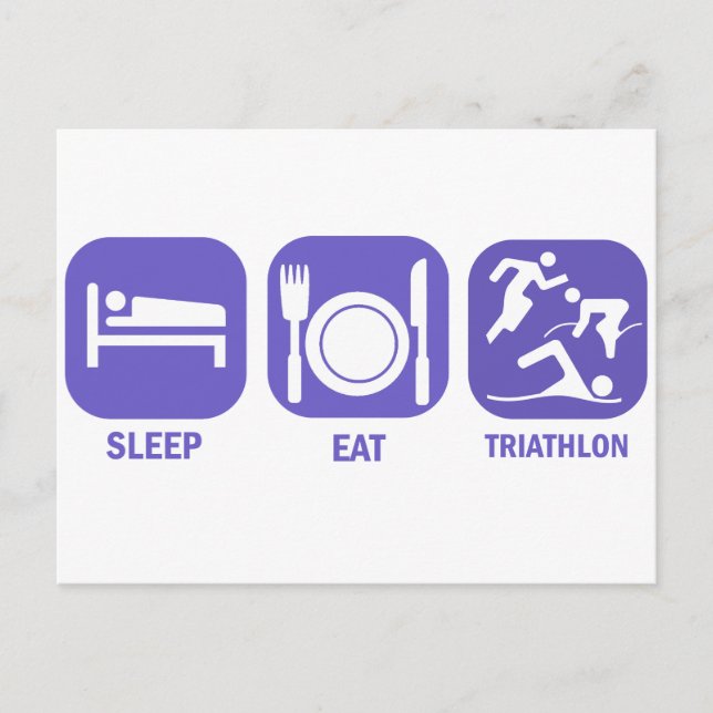 Eat Sleep Triathlon Postcard (Front)