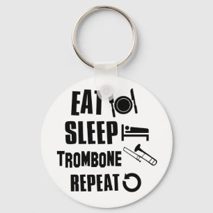 Eat Sleep Trombone Keychain
