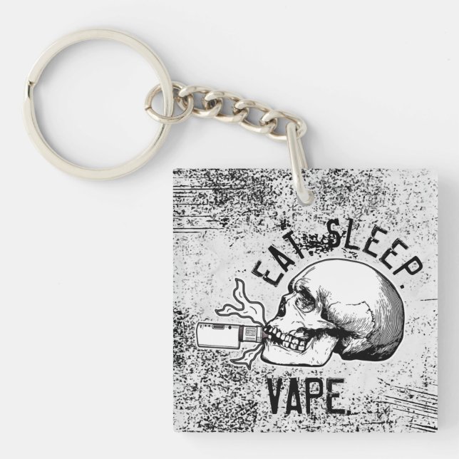 Eat. Sleep. Vape.  Pro Vaping  T-Shirt Keychain (Front)
