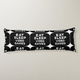 Eat Sleep Video Games Body Pillow