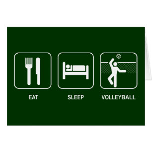 Eat Sleep Volleyball Card
