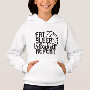 eat sleep volleyball repeat word art