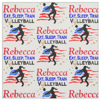 EAT SLEEP VOLLEYBALL USA TISSU PERSONNALISÉ