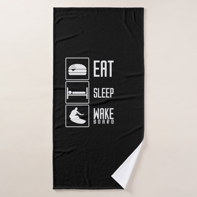 Eat Sleep Wakeboard (Serviette de bain)