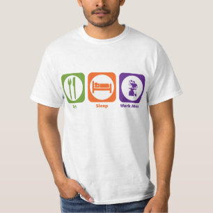 Eat Sleep Work Metal T-Shirt