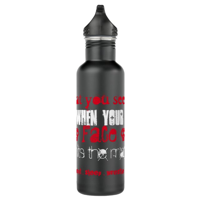 Eat Sleep Wrestle and Hydrate! 710 Ml Water Bottle (Right)