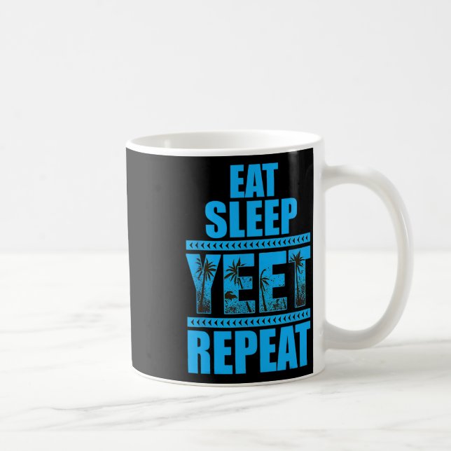Eat Sleep Yeet Repeat Vintage  Coffee Mug (Right)