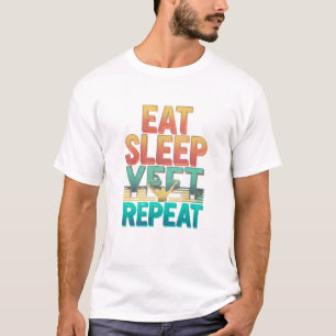 Eat Sleep Yeti Repeat Fun T-Shirt