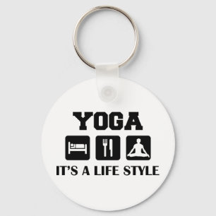 Eat Sleep Yoga Keychain