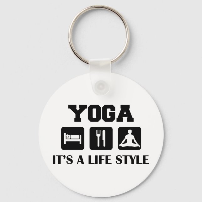 Eat Sleep Yoga Keychain (Front)