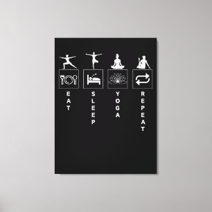 Eat Sleep Yoga Repeat Canvas Print