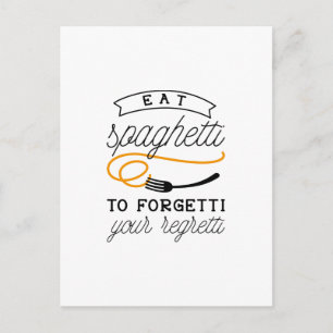 Eat Spaghetti Postcard