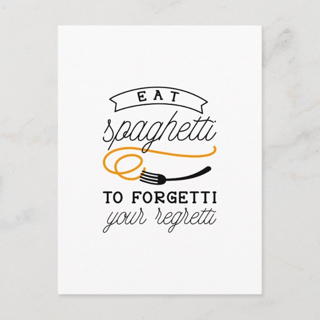 Eat Spaghetti Postcard (Front)