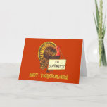 Eat Sufganiyot Funny Thanksgiving Hanukkah Tee Holiday Card<br><div class="desc">Because Hanukkah falls on Thanksgiving in 2013, we created this clever tshirt featuring a Thanksgiving turkey holding a sign that says EAT SUFGANIYOT. (Sufganiyot are jelly doughnuts, symbolic of the Hanukkah miracle of the burning oil lamps in the ancient Holy Temple in Jerusalem.) In tons of styles, sizes and colours...</div>