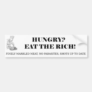 Eat The Rich Bumper Sticker